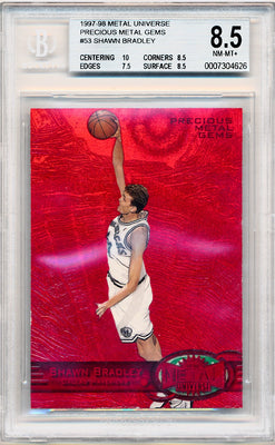 Skybox 1997-1998 Metal Universe Precious Metal Gems #53 Shawn Bradley 37/100 / BGS Grade 8.5