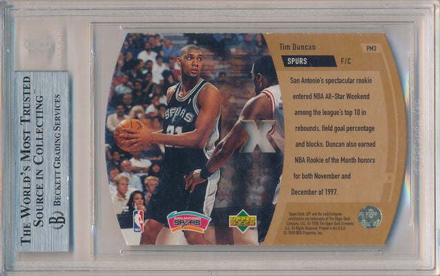 Upper Deck 1997-1998 SPX  Promotion #PM3 Tim Duncan  / BGS Grade 9