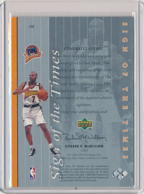 Upper Deck 1999-2000 SP Authentic Sign Of The Times #SM Sam Mack