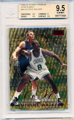 SkyBox 1998-99 Premium Star Rubies #34 Antoine Walker 31/50 / BGS Grade 9.5