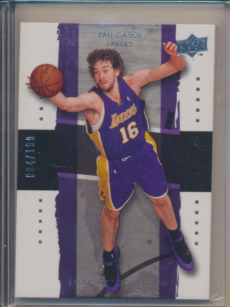 Upper Deck 2009-2010 Exquisite Collection Base #18 Pau Gasol 4/199