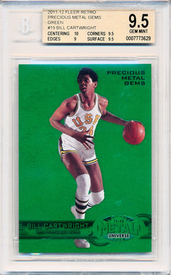 Upper Deck 2011-12 Fleer Retro Precious Metal Gems GREEN #PM-19 Bill Cartwright 10/10 / BGS Grade 9.5