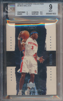 Upper Deck 2003-2004 Exquisite Collection Base #9 Ben Wallace 146/225 / BGS Grade 9