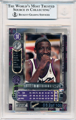 Skybox 1997-1998 Metal Universe Championship Precious Metal Gems Red #30 Walt Williams 62/100 / BGS Grade 8.5