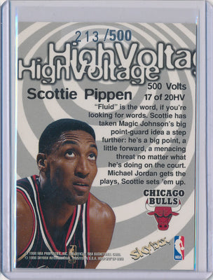 SkyBox 1997-1998 Hoops High Voltage #17/20HV Scottie Pippen 213/500