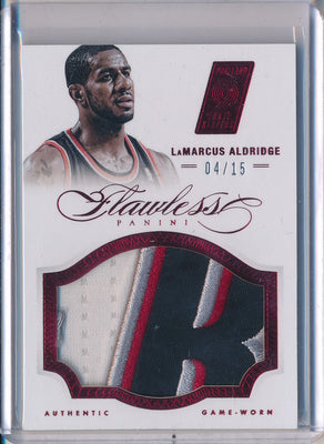 Panini 2012-2013 Flawless Ruby Jumbo Patches #9 Lamarcus Aldridge 04/15 / BGS Grade none