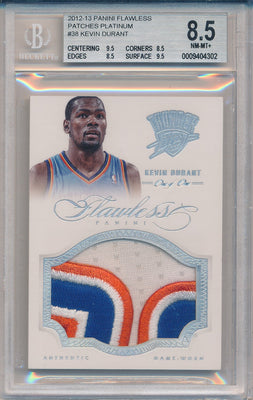 Panini 2012-2013 Flawless Platinum Jumbo Patches #38 Kevin Durant 1/1 / BGS Grade 8.5