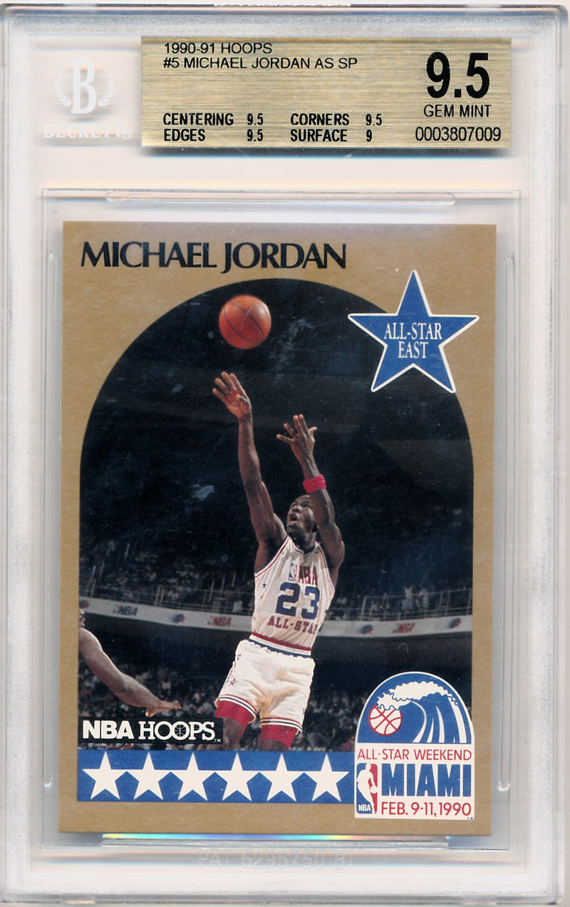Hoops 1990-1991 NBA Hoops All Star Weekend #5 Michael Jordan / BGS 