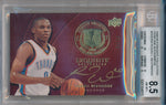 Upper Deck 2008-09 Exquisite Collection Year One Autographs #ONE-RW Russell Westbrook 4/10 / BGS Grade 8.5 / Auto Grade 10