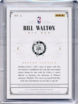 Panini 2012-2013 National Treasures  Notable Nicknames  #5 Bill Walton 28/49