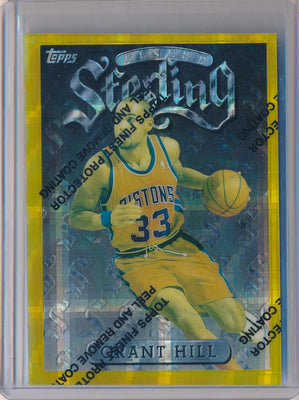 Topps 1995-1996 Finest  Sterling Gold Refractor W/ Peel #130 Grant Hill