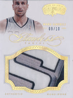 Panini 2012-2013 Flawless Gold Jumbo Patches #42 Manu Ginobili 09/10 / BGS Grade 9