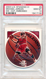 Upper Deck 2003 UD Standing O! Die-Cut, Embossed #9 Michael Jordan  / PSA Grade 10