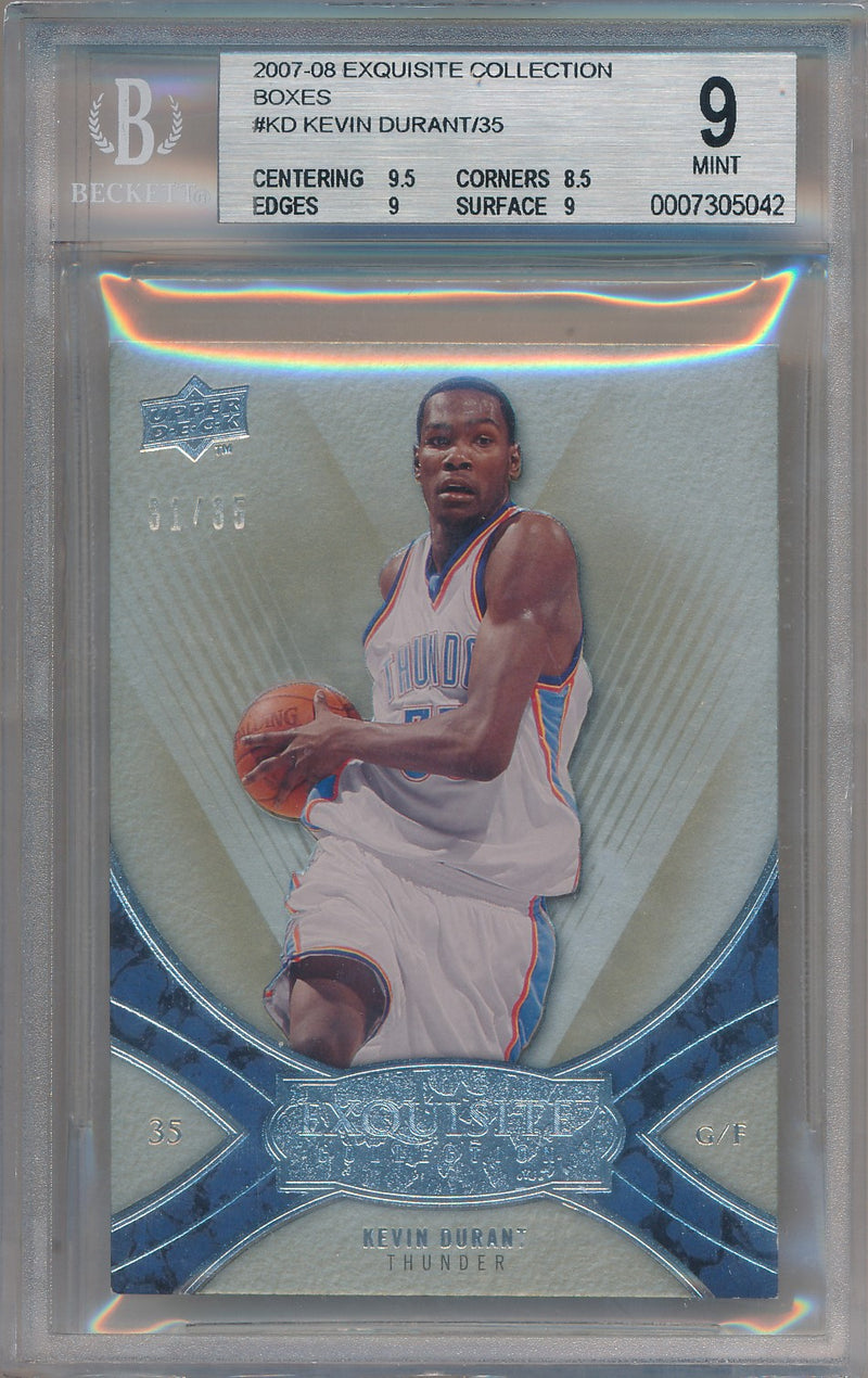 Upper Deck  2007-2008 Exquisite Collection Boxes #PB-KD Kevin Durant 31/35 / BGS Grade 9