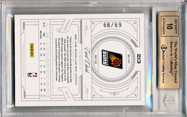 Panini 2009-2010 National Treasures Century Silver #213 Earl Clark 69/99 / BGS Grade 9.5 / Auto Grade 10