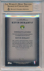 Topps  2007-2008 Letterman Refractors #LP-KD Kevin Durant 1/5 / BGS Grade 9.5