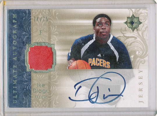 Upper Deck 2006-07 Ultimate Collection  Ultimate Jersey Autographs #AU-ID Ike Diogu 74/75