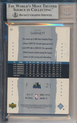 Upper Deck 2003-2004 Exquisite Collection Base #21 Kevin Garnett 95/225 / BGS Grade 8.5