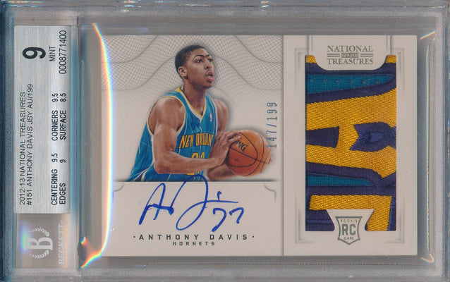 Panini 2012-2013 National Treasures Basketball #151 Anthony Davis 147/199 / BGS Grade 9 / Auto Grade 10