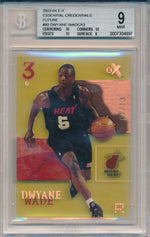 Fleer 2003-2004 E-X Essential Credentials Future #90 Dwyane Wade 7/13 / BGS Grade 9