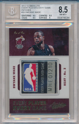 Panini 2012-2013 Absolute Every Player Every Game #33 Dwyane Wade 1/1 / BGS Grade 8.5