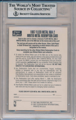 Fleer 1996-1997 Metal Redemption Card #0 Grant Hill  / BGS Grade 8.5