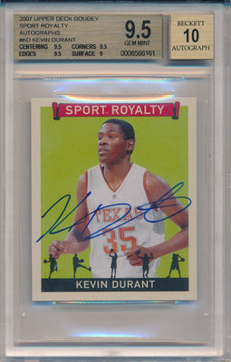 Upper Deck  2007-2008 Goudey Sport Royalty #SR-KD Kevin Durant  / BGS Grade 9.5 / Auto Grade 10