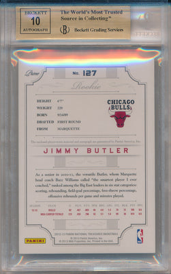 Panini 2012-2013 National Treasures Rookie Card #127 Jimmy Butler 7/199 / BGS Grade 9.5 / Auto Grade 10