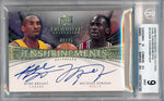 Upper Deck 2008-2009 Exquisite Collection Dual Enshrinements #ENDKM Kobe Bryant / Michael Jordan 8/25 / BGS Grade 9 / Auto Grade 10