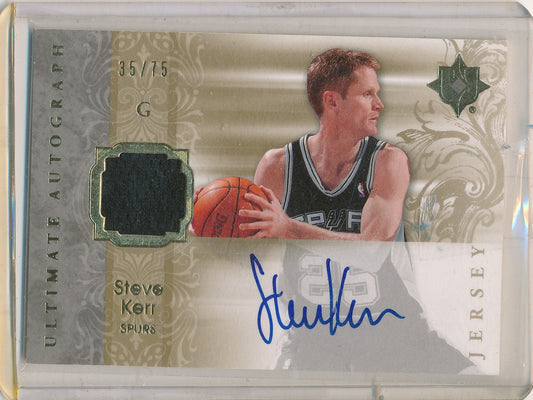 Upper Deck 2006-07 Ultimate Collection  Ultimate Jersey Autographs #AU-SK Steve Kerr 35/75