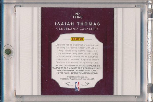 Panini 2017-2018 National Treasures Tremendous Treasures #TTR-8 Isiah Thomas 1/1