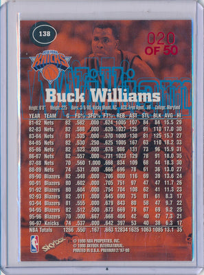 SkyBox 1997-1998 Premium Star Rubies #138 Buck Williams  20/50