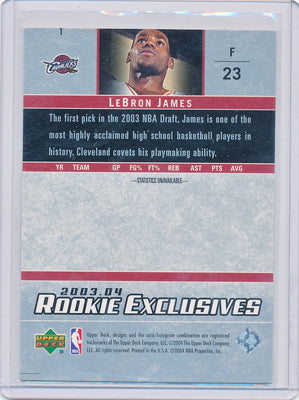 Upper Deck 2003-2004 Rookie Exclusives Star Rookie #23 Lebron James