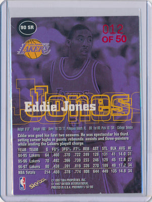 SkyBox 1997-1998 Premium Star Rubies #90SR Eddie Jones 12/50