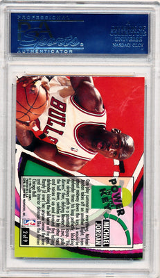 Fleer 1993-1994 Ultra Power In The Key #2 Michael Jordan 2/9 / PSA Grade 10