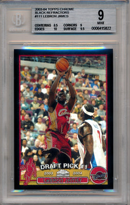 Topps 2003-2004 Chrome Black Refractors #111 Lebron James 491/500 / BGS Grade 9