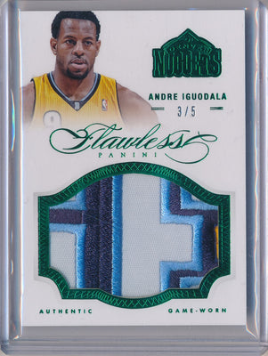 Panini 2012-2013 Flawless Emerald Jumbo Patches #22 Andre Iguodala 3/5