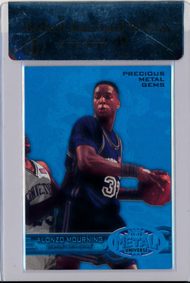 Upper Deck 2011-12 Fleer Retro Precious Metal Gems BLUE #PM-29 Alonzo Mourning 42/50 / BGS Grade 9