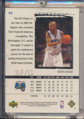 Upper Deck 2003-2004 Exquisite Collection Gold Rookie #45 Keith Bogans 22/25