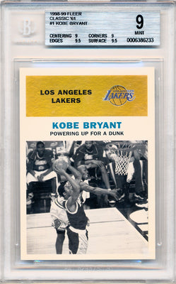 Fleer 1998-1999 Classic '61  #1 Kobe Bryant 30/61 / BGS Grade 9