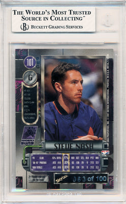 Skybox 1997-1998 Metal Universe Championship Precious Metal Gems Red #101 Steve Nash 63/100 / BGS Grade 8