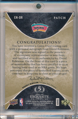 Upper Deck 2007-2008 Exquisite Collection Exquisite Number Patches #EN-DR David Robinson 19/50