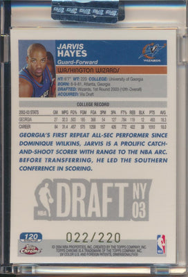 Topps  2003-2004 Chrome  X-Fractor #120 Jarvis Hayes 22/220