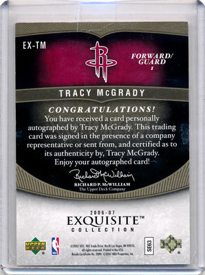 Upper Deck 2006-2007 Exquisite Collection Exquisite Enshrinements #EXTM Tracy Mcgrady 7/25