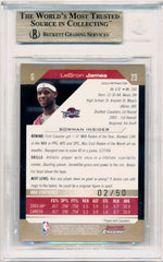 Topps 2004-2005 Bowman Chrome Gold Refractors #23 Lebron James 2/50 / BGS Grade 9.5