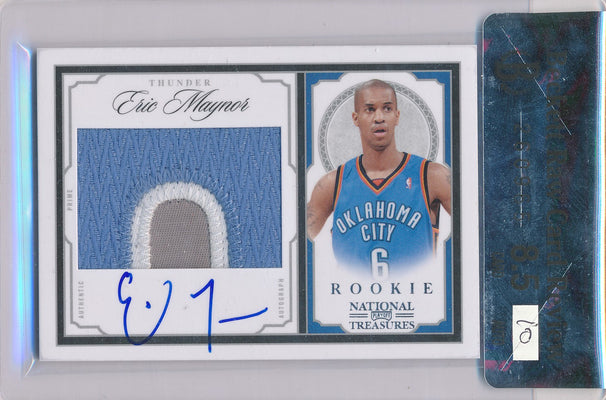 Panini 2009-2010 National Treasures Century Silver #219 Eric Maynor 46/99 / Auto Grade 10