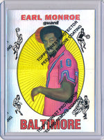 Topps 1996-1997 Finest Reprint Refractor #80 Earl Monroe