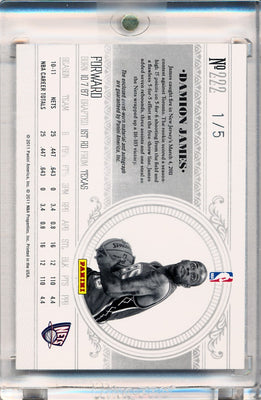 Panini 2010-2011 National Treasures  Century Platinum #222 Damion James 1/5