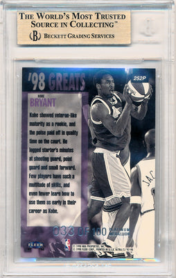 Fleer 1997-1998 Ultra Platinum Medallion #252 Kobe Bryant 33/100 / BGS Grade 9.5