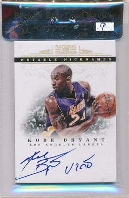 Panini 2012-2013 National Treasures  Notable Nicknames  #24 Kobe Bryant 32/49 / PSA Grade 9 / Auto Grade 9